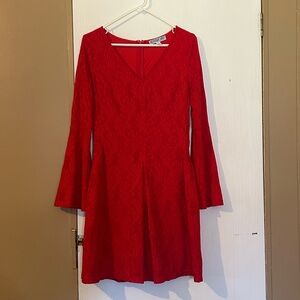 Red Long Sleeve Dress